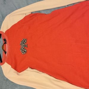 Harley Davidson red and cream long sleeve jersey. Size Medium. NWT